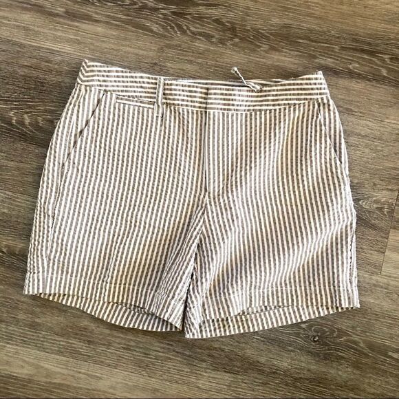A new day striped high rise chino  shorts 2 - Picture 3 of 13